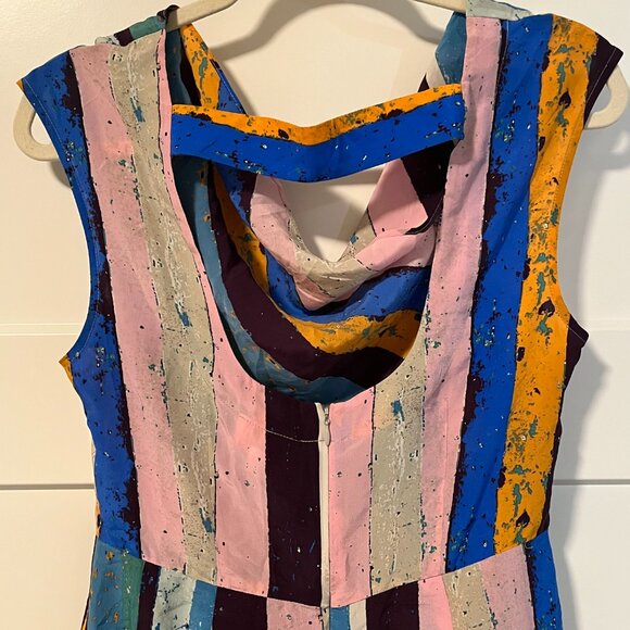 Anthropologie Plenty by Tracy Reese Silk Striped Dress Y2K - Picture 6 of 9